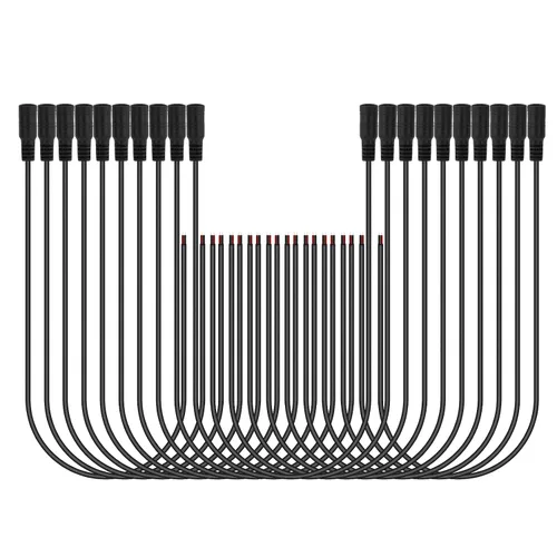 Miniatura 3 de SIM&NAT DC hembra de 0.217 in x 0.083 in, adaptador de enchufe de enchufe de coleta, cable hembra de alimentación de CC de 20 pulgadas para cámara