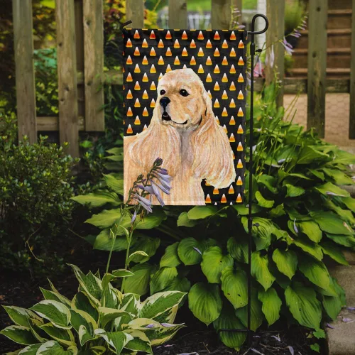 Miniatura 2 de Caroline's Treasures SS4315GF - Bandera decorativa para patio exterior, diseño de maíz y maíz con diseño de Cocker Spaniel, para jardín, jardín