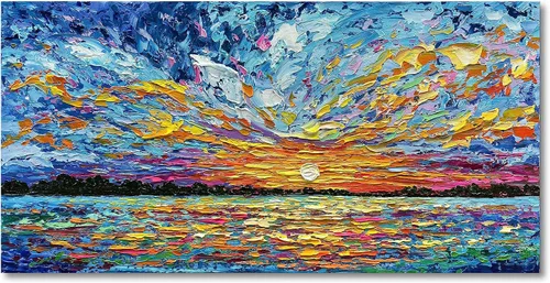 Miniatura 11 de Limiyer Arte pintado a mano moderno arte abstracto pintura al óleo blanco y marrón textura gruesa lienzo arte pintura al óleo sala de estar
