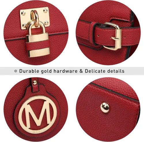 Miniatura 5 de Marco M - Bolso de mano y bolso para mujer con asa superior y cartera a juego