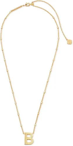 Miniatura 2 de Kendra Scott Collar con colgante de letras A-Z para mujer, joyería de moda, latón chapado en oro de 14 quilates