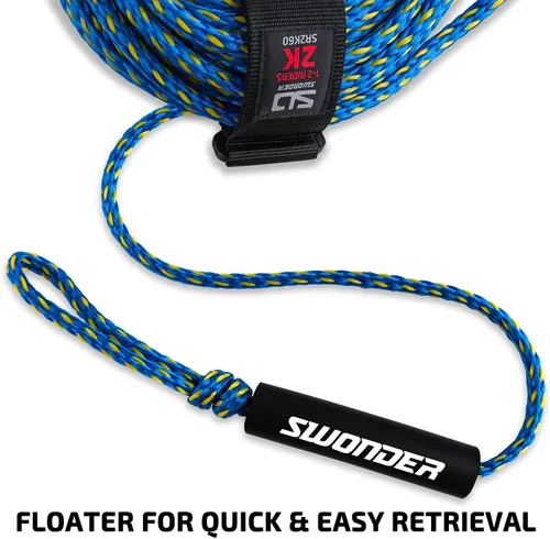 Miniatura 3 de Swonder Cuerdas de remolque de 2 secciones para tubería, 1-4 cuerdas de 60 pies para tubos remolcables