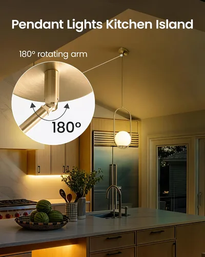 Miniatura 4 de Yunnix Lámparas colgantes para isla de cocina, lámparas colgantes, moderna lámpara colgante de cristal de bronce champán, lámpara de mediados