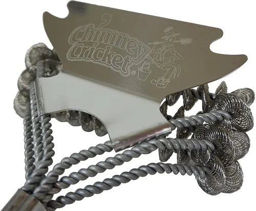 Chimney Cricket Cepillo para parrilla de barbacoa y raspador sin cerdas para seguridad y limpieza profunda, limpiador de parrilla de barbacoa - 18