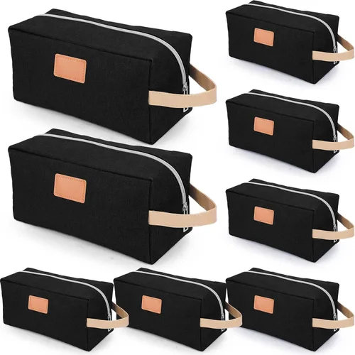 Paterr 8 bolsas de regalo para padrinos de boda, bolsa de aseo para hombres, bolsa de aseo colgante de viaje, bolsa de afeitado resistente al agua,