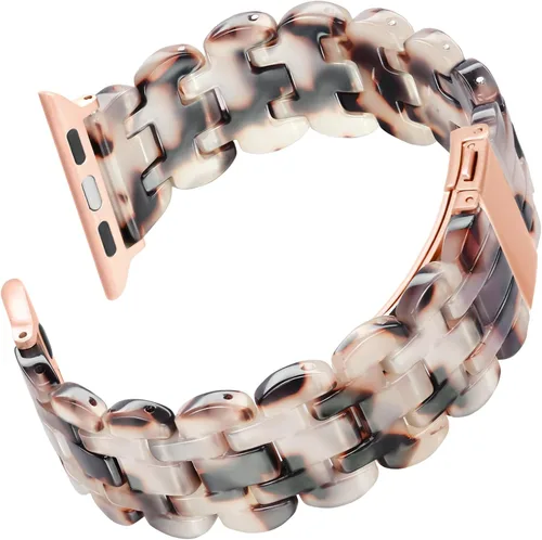 Miniatura 3 de Compatible con Apple Watch Band de 1.614 in, 1.575 in, 1.496 in o 1.929 in, 1.772 in, 1.732 in, 1.654 in, correa de repuesto de resina ligera