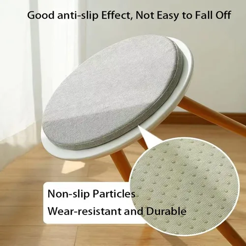 Miniatura 4 de Cojín desmontable, cojín redondo de espuma viscoelástica para silla, diseño antideslizante, suave, transpirable, cómodo, adecuado para sala