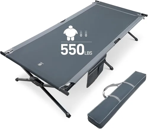 Miniatura 9 de EVER ADVANCED Catre de Campamento Extra Ancho para Adultos, Catres de Dormir de Tamaño Extragrande XXL, Cama Plegable con Bolsa de Transporte, 84.3