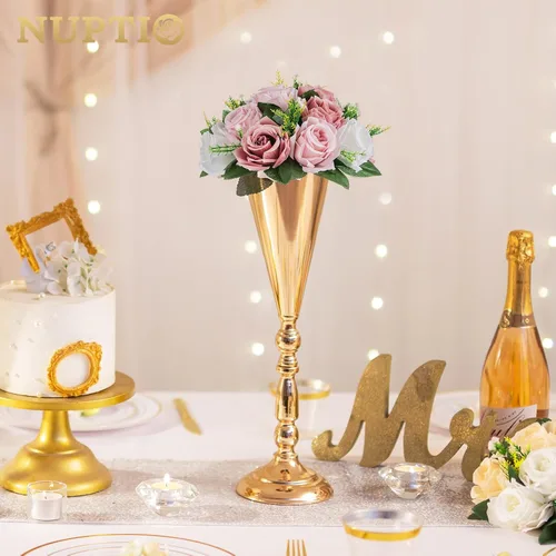 Miniatura 27 de NUPTIO Centros de mesa de flores para mesas de boda: arreglo de bolas de flores artificiales rosa y blanco para bodas, fiestas, 2 piezas de rosas