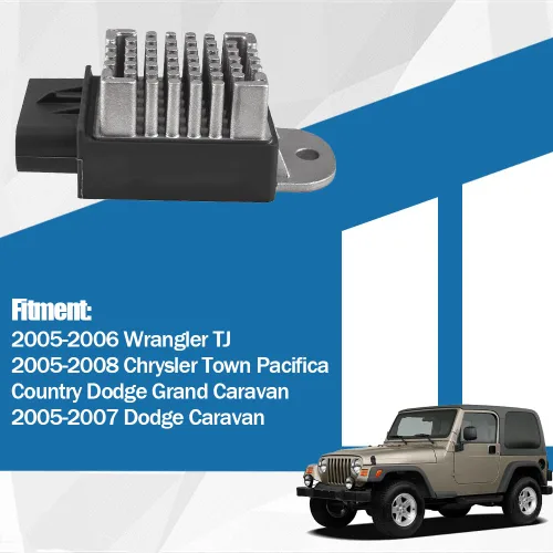 Miniatura 2 de Kit de Relé para Ventilador de Enfriamiento del Motor 902-310 68023333AA 56041891 Compatible con 2005-2006 Wrangler TJ 2005-2008 Chrysler Town &