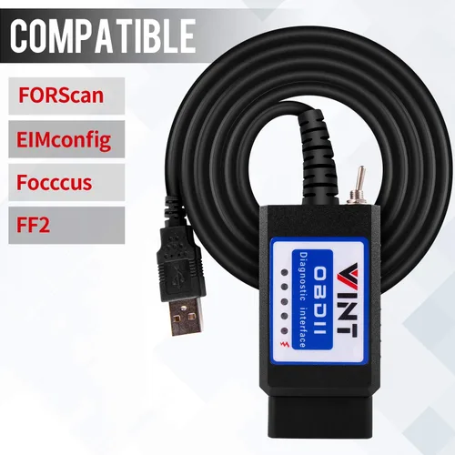 Miniatura 2 de VINT-TT55502 ELM327 USB modificado para FOSCAN ELMconfig FOCCCUS HS-CAN / MS-CAN