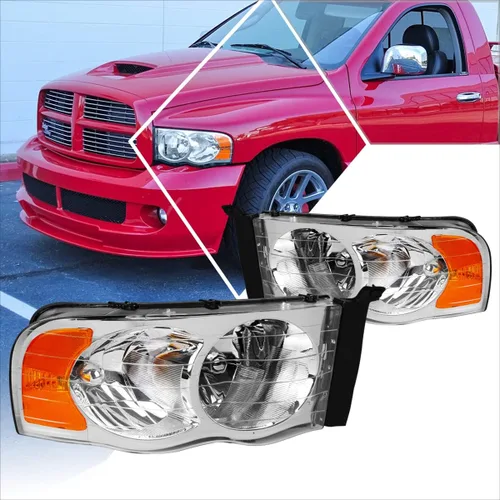 Miniatura 11 de PM PERFORMOTOR Conjunto de faros Compatible con Dodge Ram 1500 2002 2003 2004 2005/Dodge Ram 2500 3500 2003 2004 2005 2 piezas de lámparas