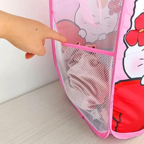 Miniatura 3 de Bolsa de almacenamiento de ropa sucia plegable tierna con imágenes (3)