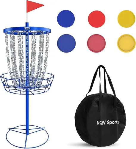 Miniatura 10 de NQV PRO Disc Golf Basket,Heavy Duty 24 Chain Portable Target with Transit Bag, Outdoor/Indoor