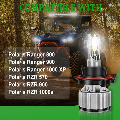 Miniatura 8 de Bombilla de luz antiniebla Polaris, H13 9008 Bombilla antiniebla UTV compatible con bombilla Polaris Ranger 800 900 1000 XP, RZR 570/900/1000s