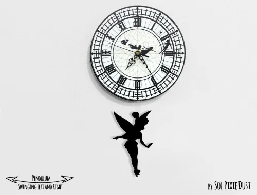 Miniatura 2 de Tinker Bell Swinging on the Big Ben - Pendulum Wall Clock
