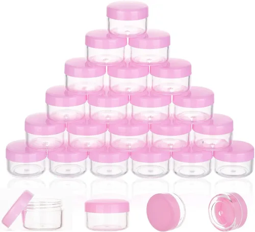 Miniatura 16 de 5 Gramos Contenedores de Muestra con Tapas, 25 Piezas Mini Contenedores de Maquillaje, Contenedores Cosméticos de Viaje de Plástico Vacío