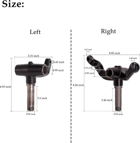 Miniatura 3 de 10L0L Conjunto de husillo de carrito de golf para EZGO TXT/PDS 2001.6-up Gas & Electric, kit de reparación de extremo delantero con lado