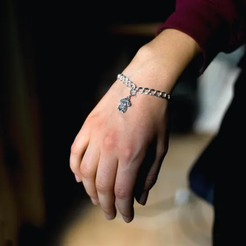 Miniatura 3 de Regalos Havaneses para mujer, dije de plata de ley Havanese para pulsera con dijes, hecho a mano en los Estados Unidos