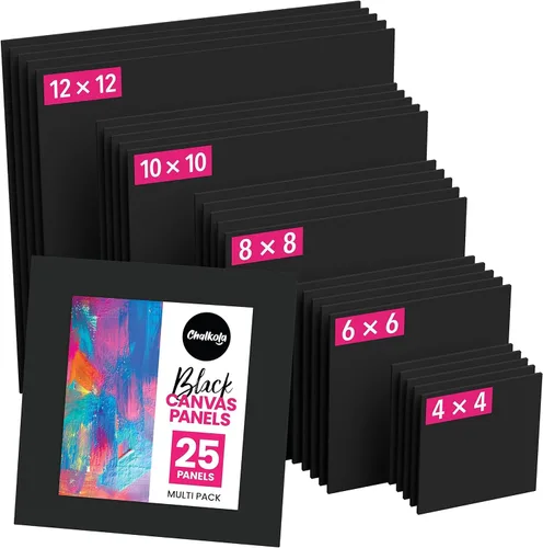 Miniatura 13 de Chalkola Lienzo de 8 x 10 para pintar (paquete de 15) – Lienzos pequeños para pintar 100% algodón, imprimado, paneles sin ácidos, tablero