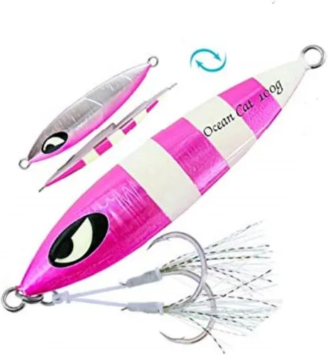 Miniatura 21 de OCEAN CAT Jigs de pesca de agua salada en alta mar Jigging de velocidad de lanzamiento lento señuelos vertical Jigging vertical Plantilla de otoño