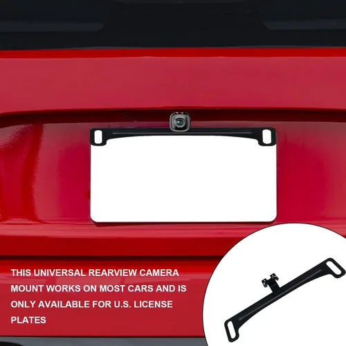 Miniatura 6 de Soporte universal para placa de matrícula de visión trasera para automóvil, kit de cámara trasera montada en espejo, soporte de instalación
