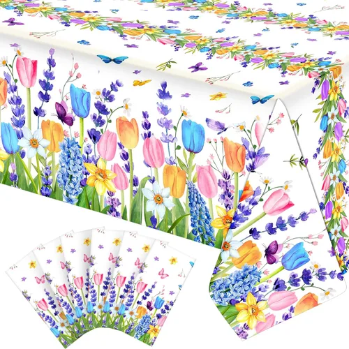 Miniatura 8 de 3 manteles rectangulares desechables de plástico para otoño, con hojas de arce, mantel rectangular impermeable para otoño para decoración de días