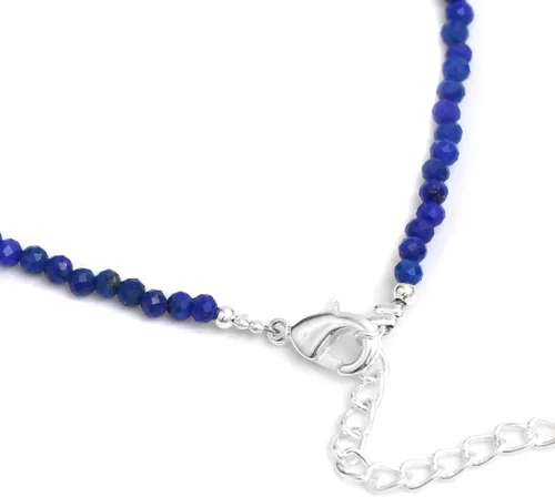 Miniatura 5 de Gempires - Tobillera ligera hecha a mano con cuentas, diseño clásico, hipoalergénica, chapada en plata de 11 pulgadas, regalo único para uso diario