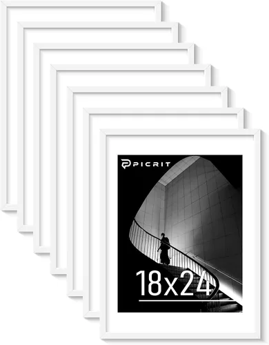 Miniatura 25 de Picrit Marco negro para póster de 24 x 34 pulgadas, paquete de 7 unidades, para fotos de 20 x 30 pulgadas con paspartú o de 24 x 34 pulgadas sin