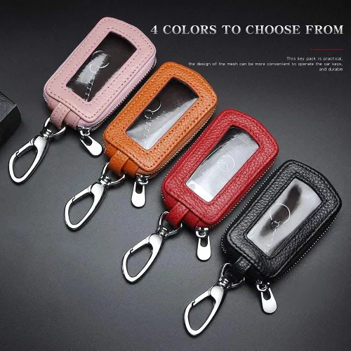 Miniatura 5 de Funda Universal Premium para Llavero de Coche de Cuero Genuino Portador de Llavero Inteligente de Coche para Llavero Remoto