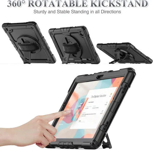 Miniatura 6 de SEYMAC stock Funda para Samsung Galaxy Tab A8 de 10.5 pulgadas, funda de protección contra caídas de cuerpo completo con protector de pantalla