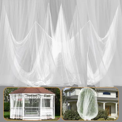 Miniatura 11 de ANPHSIN Mosquitera casi invisible de 65 x 10 pies para patio, pantalla de malla para jardín, porche, balcón, protege la piel y las plantas de Negro