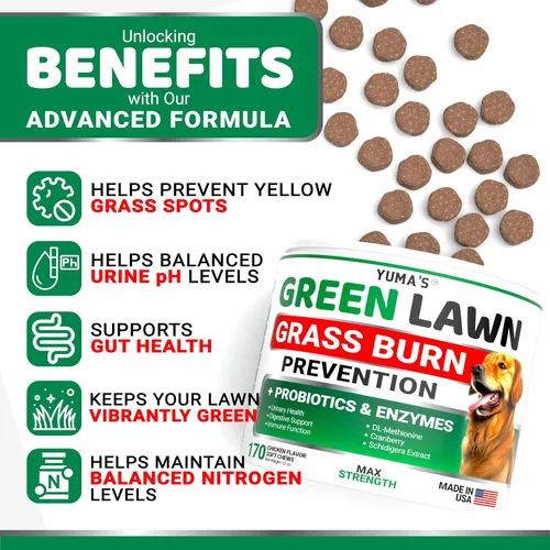 Miniatura 3 de Neutralizador de Orina de Perro para Césped - 170 masticables - Guardaverde avanzado para orina de perro - Suplemento neutralizador de césped