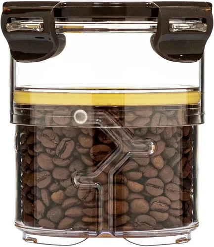 Contenedor de café ajustable de tamaño – Contenedor hermético de almacenamiento para granos de café y molidos, té, especias (pequeño)