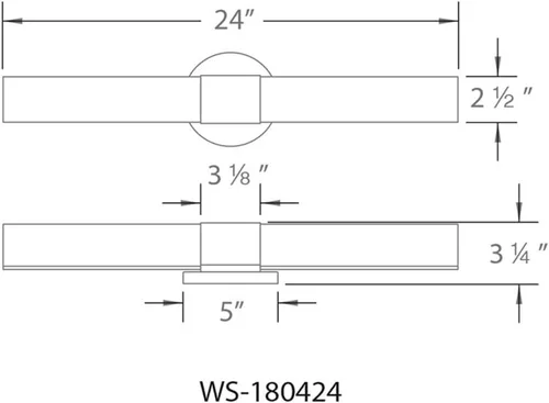 Miniatura 6 de WAC Lighting, Turbo - Lámpara LED Energy Star de 24 pulgadas para tocador de baño y pared, 3000 K en níquel cepillado cepillado níquel