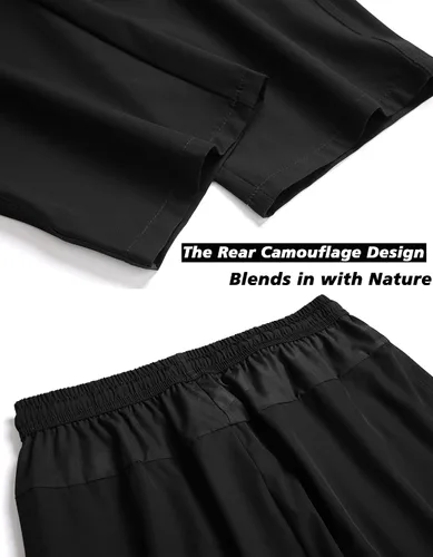 Miniatura 4 de Mens Lightweight Quick Dry Hiking Running Pants Outdoor Sports Breathable Zipper Pockets Athletic Work Pants