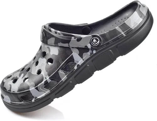Miniatura 11 de PIMIO Zuecos de jardín para mujeres y hombres, zapatos de trabajo sin cordones con soporte de arco, zapatos de agua de secado rápido para mujeres