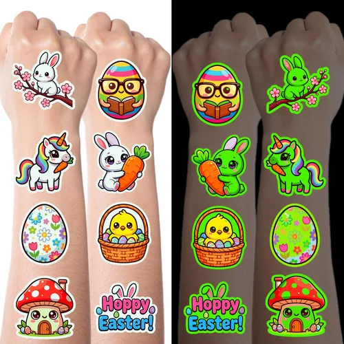Miniatura 7 de JCFIRE Decoraciones del 4 de julio, 100 piezas de tatuajes temporales para niños y adultos, decoraciones patrióticas, accesorios del 4 de julio