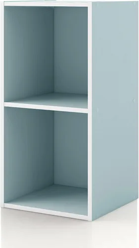 Miniatura 63 de Homes: Inside + Out Apexa - Estantería organizadora de almacenamiento de 2 cubos, estantería apilable de madera para cubos para organización