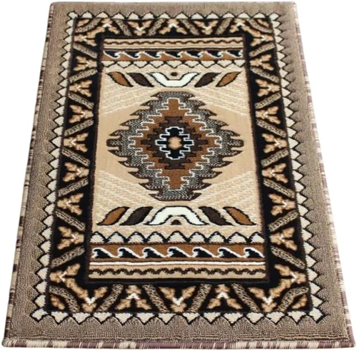 Miniatura 2 de YHSF Alfombra del suroeste para sala de estar, dormitorio, cocina y más, fácil de limpiar, suave y duradera, alfombra tribal nativa americana, a