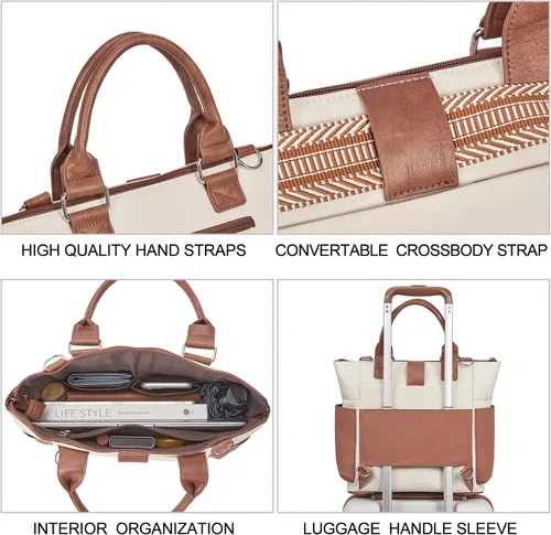 Miniatura 5 de CLUCI Bolsos de mano para mujer de cuero vegano, bolso bandolera grande de moda, bolso al hombro, el mejor regalo para ella