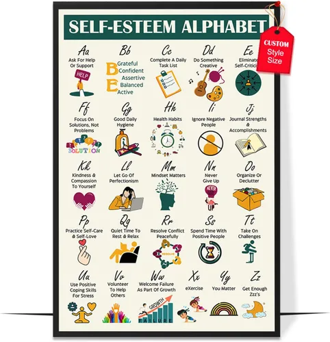 Miniatura 23 de LOLUIS Póster de salud mental, suministros educativos de terapia, impresión artística, decoración de aula, escuela, oficina