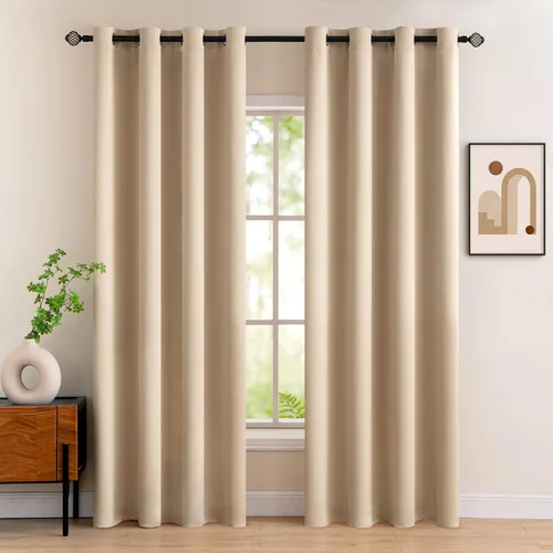 Miniatura 24 de MIULEE Cortinas opacas para dormitorio o sala de estar, juego de 2 paneles de cortina para ventana con aislamiento térmico y bloqueo de luz