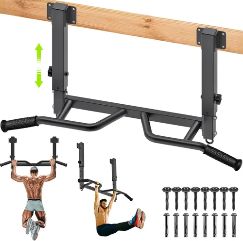 Miniatura 11 de SELEWARE Heavy Duty Welded Pull Up Bar, Versatile Doorway Wall Mount, Joist Mounted, and Ceiling Mounted Chin Up Bars, Thick Metal Sturdy A1: Barra