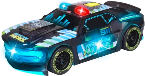 Dickie 203763008 Light Streak Rhythm Patrol 203763008 Vehículo de fricción retro con funciones de sonido y luz para mayores de 3 años