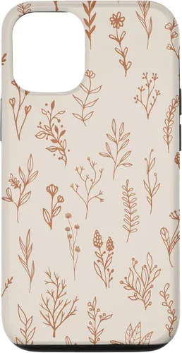 Miniatura 28 de Cute Beige Brown Wildflower Aesthetic Flower Pattern Case for iPhone 17