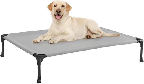 Miniatura 41 de Veehoo Outdoor Elevated Dog Bed for Large Dogs, Cooling Raised Dog Cot Off Ground Hammock Pet Beds with Breathable Mesh, No-Slip Feet, 50"x32