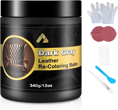 Miniatura 15 de Bálsamo de recoloración de cuero, kit de reparación de cuero beige para muebles, tinte de cuero y pintura para recolorear, restaurar y reparar cuero