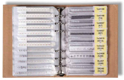 Miniatura 5 de Libro de surtido de resistencias, condensadores y componentes electrónicos SMD 1206 - 5435 piezas, Libro 1206