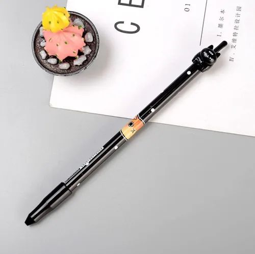 Miniatura 6 de Bolígrafos de gel de gatos lindos, juego de bolígrafos kawaii divertidos, bolígrafos de tinta negra de animales para niños, suministros de oficina